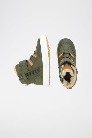 Hoge Gevoerde Sneakers - Kaki