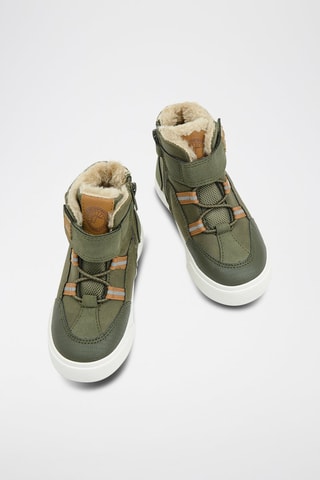 Hoge Gevoerde Sneakers - Kaki