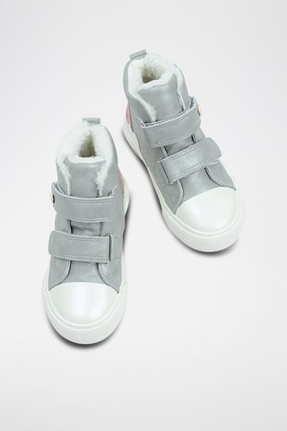 Hoge Gevoerde Sneakers - Lichtgrijs