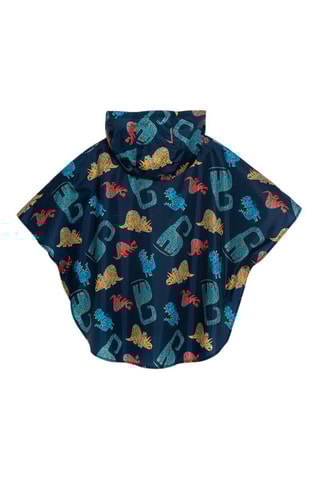 Badcape met capuchon Marineblauw