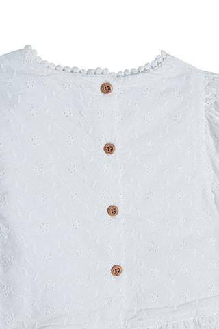 Jurk met Engelse Borduursels Wit