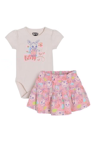 Rompertje en Rok Bing Bunny nude en roze
