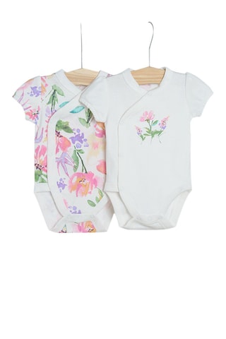 2 Rompertjes Wit en Roze