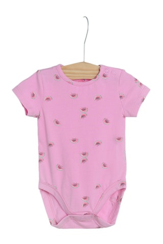 2 Rompertjes Fuchsia en Wit