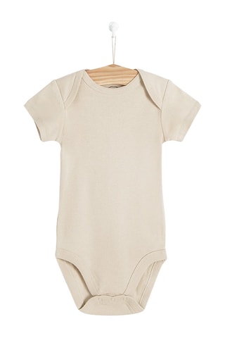 5 Rompertjes Beige, oudroze en wit