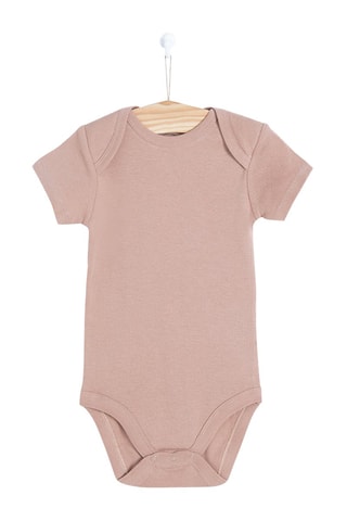 5 Rompertjes Beige, oudroze en wit