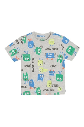 3 T-shirts Wit, hemelsblauw en gemêleerd grijs