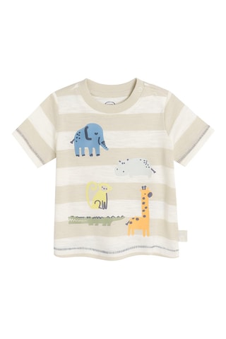 T-shirt. Beige en Ecru