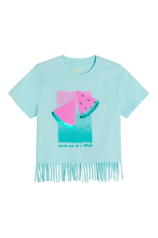 T-shirt. Turquoise
