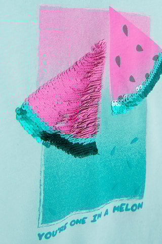 T-shirt. Turquoise