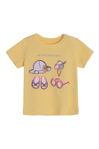 T-shirt. Mosterdgeel