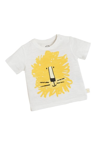 T-shirt. Gemêleerd Wit