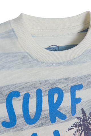 T-shirt. Wit en Gemêleerd Marineblauw