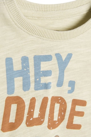 T-shirt. Gemêleerd Beige