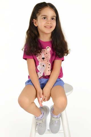 Geknoopt T-shirt Fuchsia