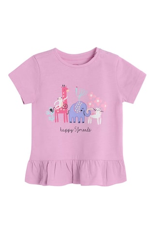 2 T-shirts Fuchsia en Lichtpaars