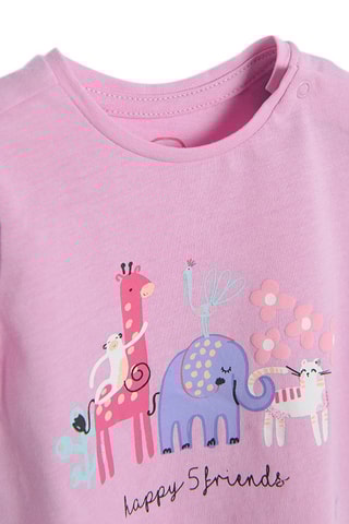 2 T-shirts Fuchsia en Lichtpaars