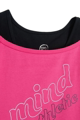 T-shirt et débardeur - Noir et rose