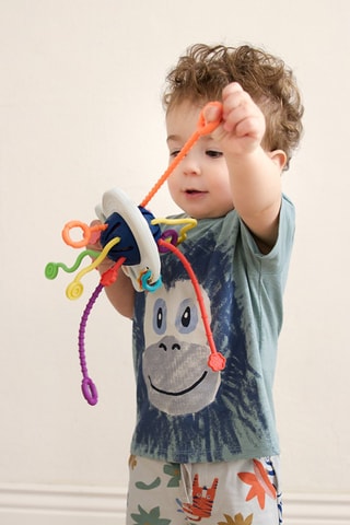 T-shirt. Gemêleerd Zeegroen