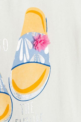 T-shirt dip and dye Wit en Hemelsblauw