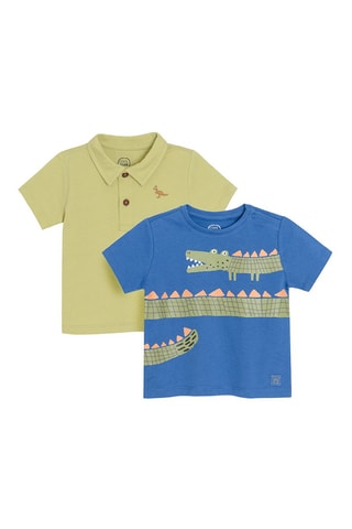 T-shirt en Polo Olijfgroen en Koningsblauw
