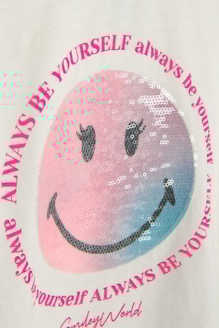 T-shirt Smiley - Wit