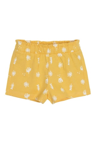 2 Shorts Mosterdgeel en Wit