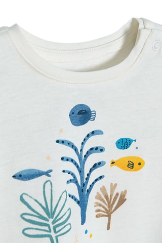 T-shirt en Rok Wit en Blauw