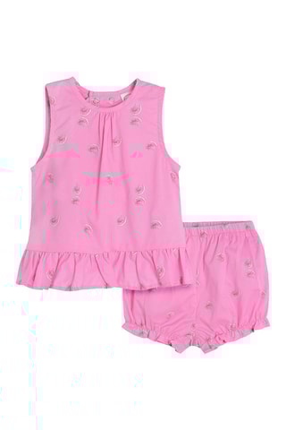 Blouse en Short Fuchsia