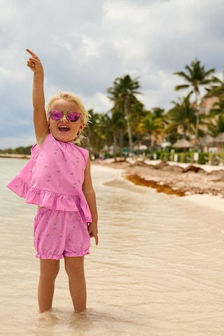 Blouse en Short Fuchsia