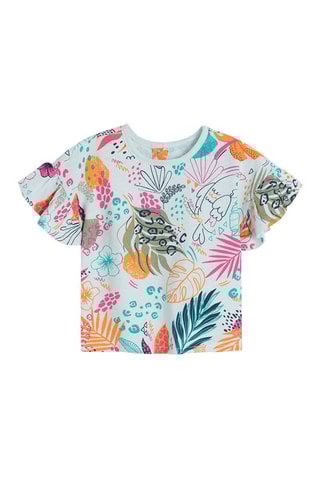 T-shirt et short Vert d’eau et fuchsia