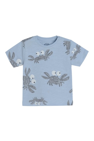T-shirt en Short Gemêleerd Hemelsblauw en Donkergrijs