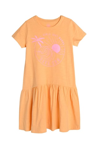 Jurk en Legging Oranje en Fuchsia
