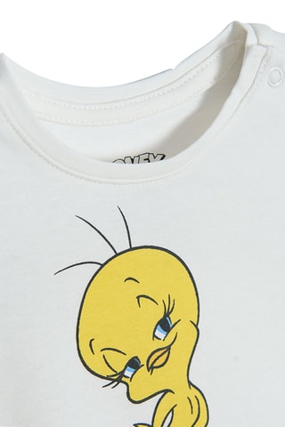 T-shirt en Legging Tweety en Sylvester Looney Tunes Wit en Roze