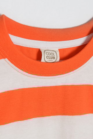 Sweater - Wit en oranje