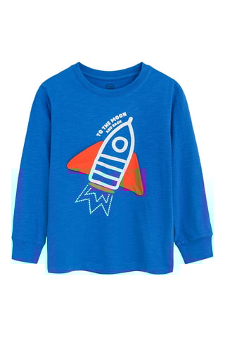 3 T-shirts - Gemêleerd Grijs en Kobaltblauw