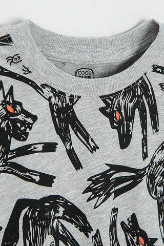 T-shirt - Gemêleerd Grijs