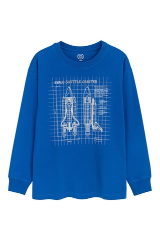 T-shirt - kobaltblauw