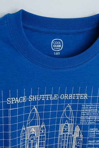 T-shirt - kobaltblauw