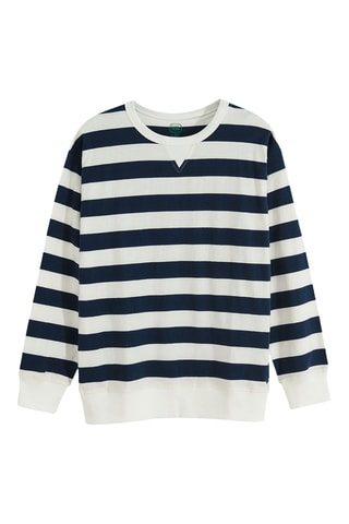 T-shirt - Wit en Marineblauw