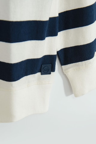 T-shirt - Wit en Marineblauw