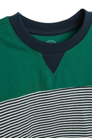 T-shirt - Groen en Marineblauw
