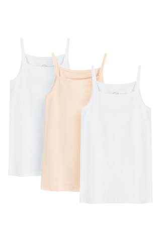 3 Hemden - Wit en Zalmroze