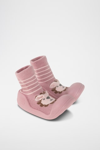 Chaussons-chaussettes - Rose