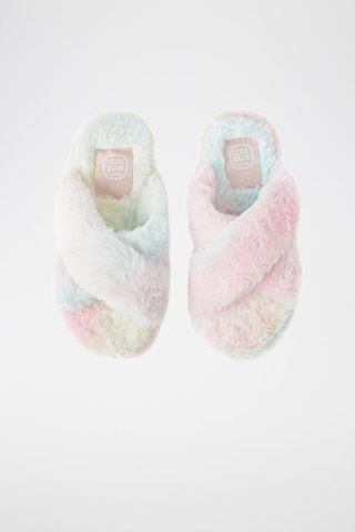 Muiltjes Tie and Dye - Poederroze en hemelsblauw