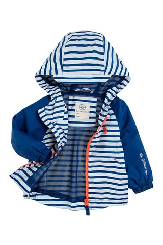 Jasje met Capuchon Donkerblauw en Wit