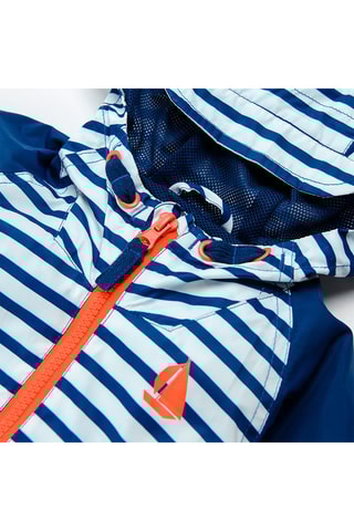 Jasje met Capuchon Donkerblauw en Wit