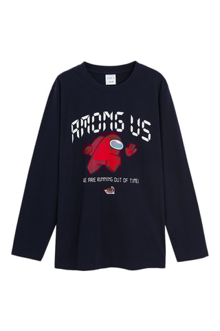 T-shirt Among Us - Marineblauw