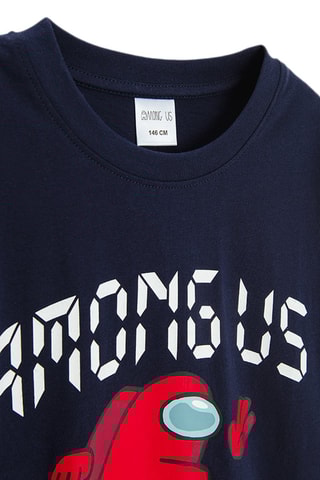 T-shirt Among Us - Marineblauw