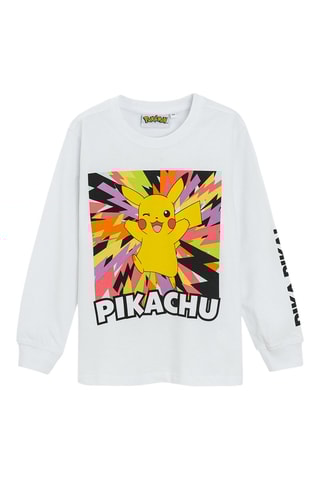 T-shirt Pikachu Pokémon - Wit